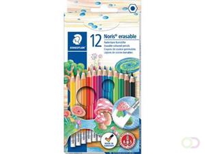 10 x Staedtler Farbstift Noris Club 12 Farben mit Tipradierer