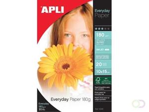 Apli fotopapier Everyday ft 10 x 15 cm, 180 g, pak van 20 vel