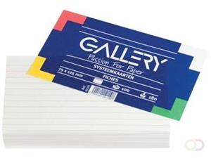 Gallery witte systeemkaarten, ft 7,5 x 12,5 cm, gelijnd, pak van 100 stuks