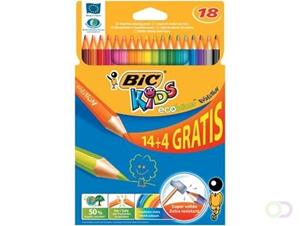 Bic Kids Evolution Ecolutions kleurpotloden, etui 14 + 4 gratis