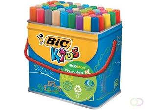 Bic Kids Viltstift Visacolor XL Ecolutions 48 stiften in een metalen doos