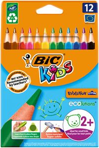 Bic kleurpotlood Ecolutions Evolution Triangle 12 potloden in een kartonnen etui