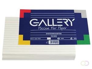 Gallery witte systeemkaarten, ft 10 x 15 cm, gelijnd, pak van 100 stuks