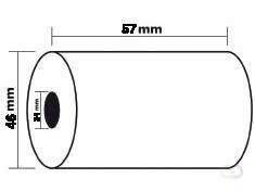 Exacompta thermische rekenrol ft 57 mm, diameter +-46 mm, asgat 12 mm, lengte 24 meter, pak van 5 rol