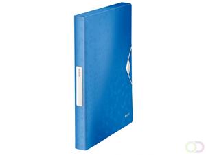 LEITZ Ablagebox WOW, DIN A4, PP, blau-metallic