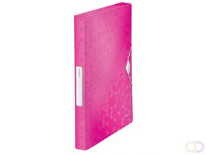 LEITZ Ablagebox WOW, DIN A4, PP, pink-metallic