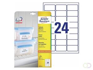 Avery diepvriesetiketten Ft 63,5 x 33,9 mm (b x h), wit, doos van 600 etiketten