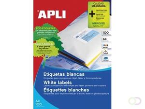 Apli witte etiketten Ft 105 x 148 mm (b x h), 400 stuks, 4 per blad (1280)