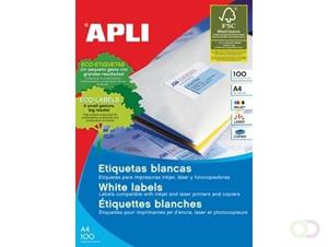 Apli witte etiketten Ft 70 x 36 mm (b x h), 2.400 stuks, 24 per blad (1298)