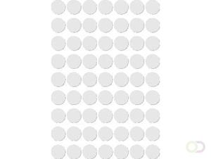 Apli ronde etiketten in etui diameter 10 mm, wit, 378 stuks, 63 per blad (2660)