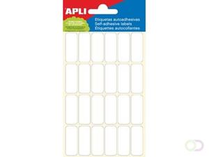 Apli witte etiketten ft 12 x 30 mm (b x h), 144 stuks, 24 per blad (2671)