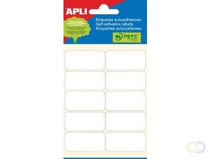 Apli witte etiketten ft 19 x 40 mm (b x h), 60 stuks, 10 per blad (2676)