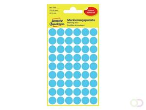 Avery Etiket  3142 rond 12mm blauw 270stuks