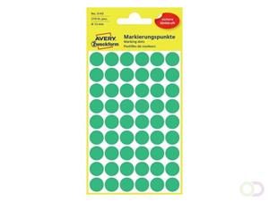 Avery Etiket  3143 rond 12mm groen 270stuks