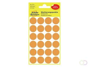 Avery Etiket  3173 rond 18mm lichtoranje 96stuks