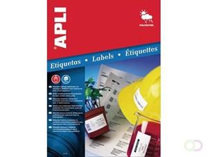 Apli Weerbestendige etiketten ft 64,6 x 33,8 mm (b x h), 480 stuks, 24 per blad, doos van 20 blad