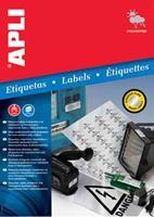 Agipa Typenschild-Etiketten, 45,7 x 21,2 mm, silber