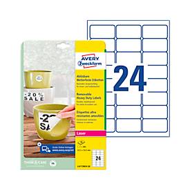 AVERY Avery Zweckform wetterfeste Etiketten, 63,5 x 33,9 mm