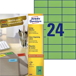 AVERY Avery Zweckform Universal-Etiketten, 70 x 37 mm, grün