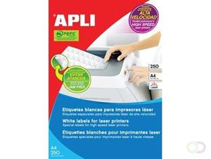 Apli witte etiketten ft 70 x 35 mm (b x h), 6.000 stuks, 24 per blad (2519)