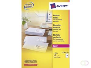 Avery Etiket  L7162-250 99.1x33.9mm wit 4000stuks