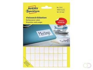 Avery Zweckform 3312 mini etiketten ft 18 x 12 mm (b x h), 1.800 et...