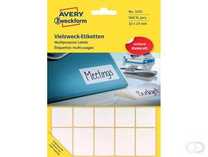 Avery Etiket  3321 32x23Mm wit 560stuks