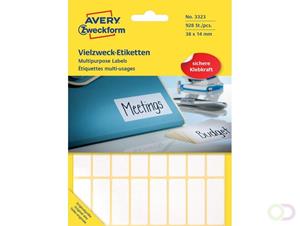 Avery Etiket  3323 38x14mm wit 928stuk