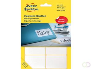 Avery Etiket  3337 54x35mm wit 224stuks