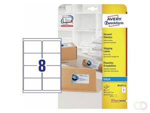 Avery Etiket  J8165-10 99.1x67.7mm wit 80stuks