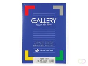 Gallery witte etiketten ft 105 x 48 mm (b x h), rechte hoeken, doos van 1.200 etiketten