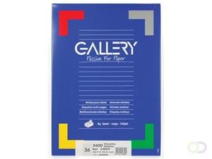 Gallery witte etiketten ft 48,9 x 29,6 mm (b x h), rechte hoeken, doos van 3.600 etiketten