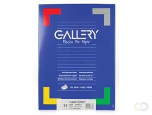 Gallery witte etiketten ft 66 x 33,9 mm (b x h), ronde hoeken, doos van 2.400 etiketten