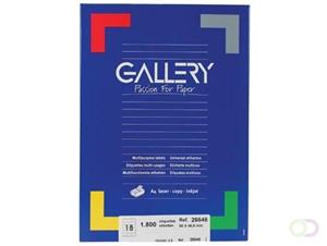 Gallery witte etiketten ft 66 x 46,6 mm (b x h), ronde hoeken, doos van 1.800 etiketten