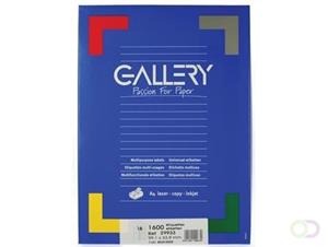 Gallery witte etiketten ft 99,1 x 33,9 mm (b x h), ronde hoeken, doos van 1.600 etiketten