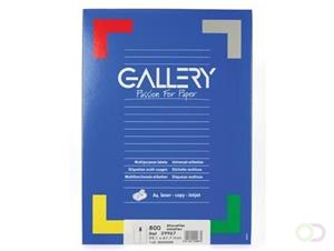 Gallery witte etiketten ft 99,1 x 67,7 mm (b x h), ronde hoeken, doos van 800 etiketten