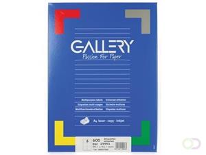 Gallery witte etiketten ft 99,1 x 93,1 mm (b x h), ronde hoeken, doos van 600 etiketten