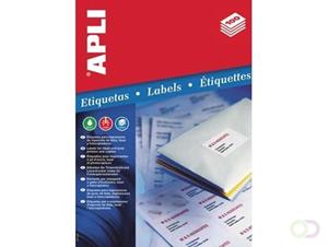 Apli etiketten ft 63,5 x 38,1 mm (b x h), ronde hoeken, 525 stuks, 21 per blad (1992)