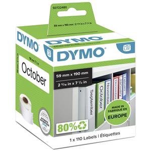 Dymo etiketten LabelWriter ft 190 x 59 mm, wit, 110 etiketten