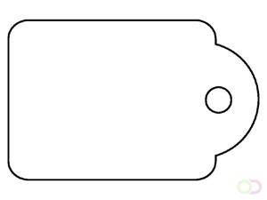 Label  karton nr390 22x35mm wit 500stuks