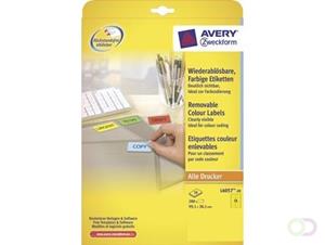 Avery afneembare gekleurde etiketten ft 99,1 x 38,1 mm (b x h), 280 stuks, 14 per blad, geel