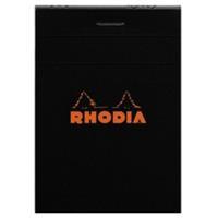 RHODIA Notizblock No. 11, DIN A7, kariert, schwarz