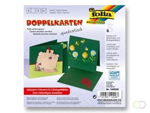 Folia Wenskaarten ft 13,5 x 13,5 cm, groen