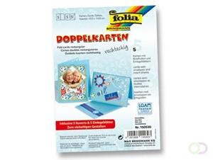 Folia Wenskaarten ft 10,5 x 15 cm, lichtblauw