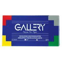 Gallery enveloppen ft 114 x 229 mm, met venster rechts, stripsluiting, doos van 50 stuks