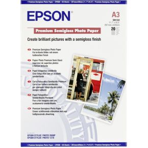 Epson Premium Semigloss Photo Paper. DIN A3. 251g/m². 20 vel