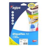 Agipa Universal-Etiketten, 80 x 45 mm, weiß