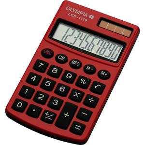 olympia LCD 1110 Taschenrechner Rot Display (Stellen): 10solarbetrieben, batteriebetrieben (B x H x