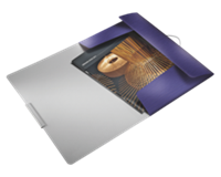 leitz Elastomap  Style 3kleps A4 PP titaniumblauw