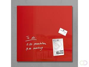 Sigel SI-GL114 Glasmagneetbord Artverum 480x480x15mm Rood